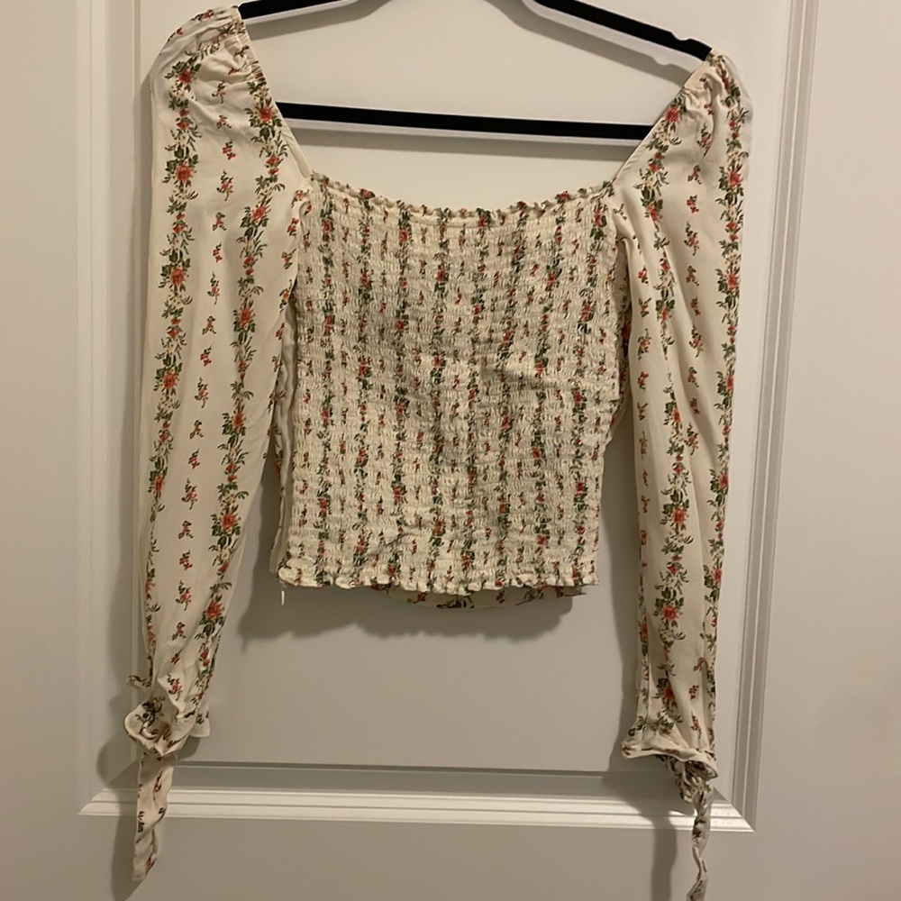Reformation Ariana Top in Poppyseed Floral Size 4 - Picture 5 of 7